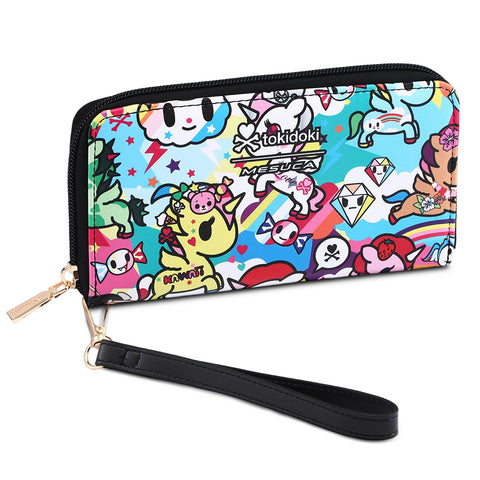 Tokidoki PU Wallet Card Holder with Wristlet Series-Rainbow Unicorno