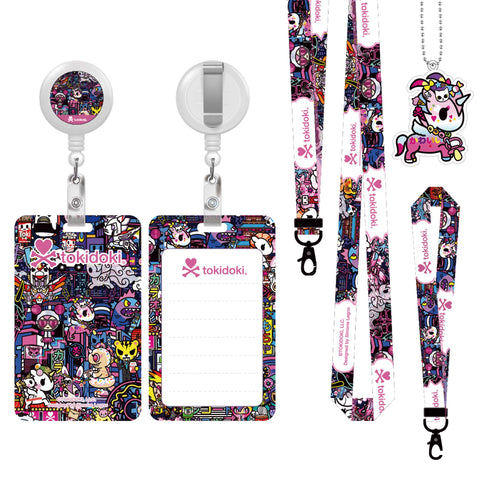 Tokidoki Lanyards for Id Badges with Retractable Reel Clip-D