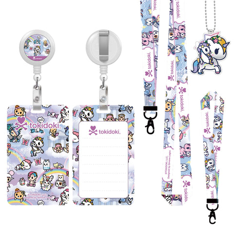 Tokidoki Lanyards for Id Badges with Retractable Reel Clip-H
