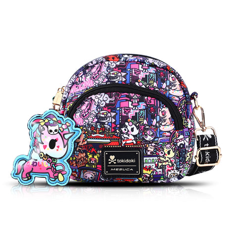 Tokidoki Small Phone Crossbody Bag with Unicorno Keychain Series-Midnight Metropolis
