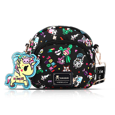 Tokidoki Small Phone Crossbody Bag with Unicorno Keychain Series-Denim Daze