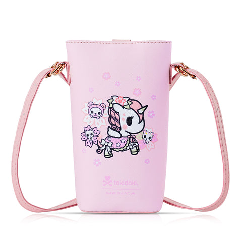 Tokidoki Leather Phone Bag with Adjustble Strap-Pink