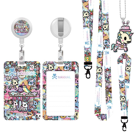 Tokidoki Lanyards for Id Badges with Retractable Reel Clip-C