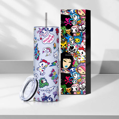 Tokidoki Vacuum Insulated Bottle 20oz with Straw Reusable -A