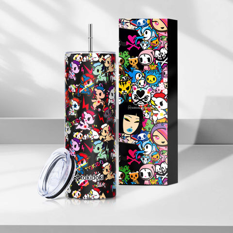 Tokidoki Vacuum Insulated Bottle 20oz with Straw Reusable -D