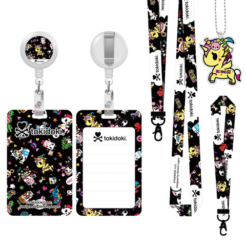 Tokidoki Lanyards for Id Badges with Retractable Reel Clip