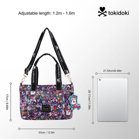 Tokidoki Large Tote Bag with Keychain Series-Midnight Metropolis