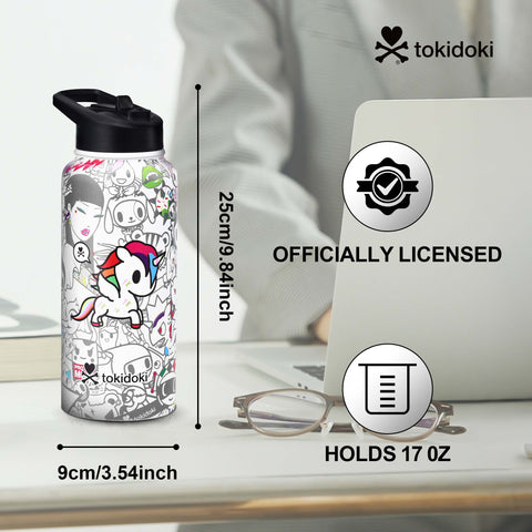 Tokidoki Water Bottle 32oz with Leak Proof Flip-E