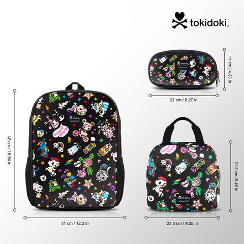 Tokidoki Backpack Set with Lunch Bag Pencil Case Series-Denim Daze