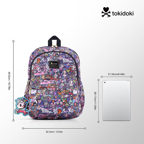 kawaii metropolis mini backpack Tokidoki Backpack with Unicorno Keychain Series-Midnight Metropolis