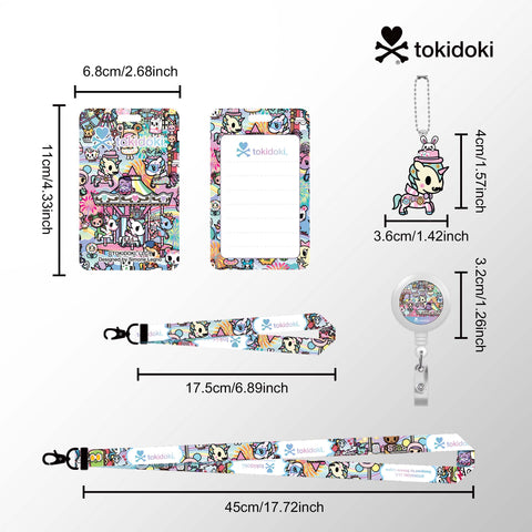 Tokidoki Lanyards for Id Badges with Retractable Reel Clip-C