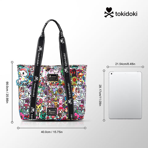 Tokidoki Foldable Tote Bag With Keychain Series-Flower Power