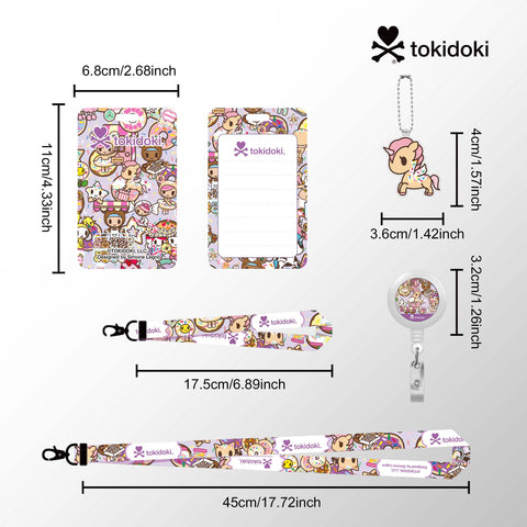 Tokidoki Lanyards for Id Badges with Retractable Reel Clip-G