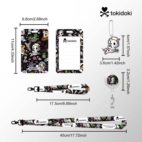 Tokidoki Lanyards for Id Badges with Retractable Reel Clip-I
