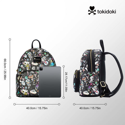 Tokidoki PU Leather Backpack Black