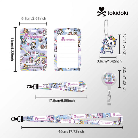 Tokidoki Lanyards for Id Badges with Retractable Reel Clip-H