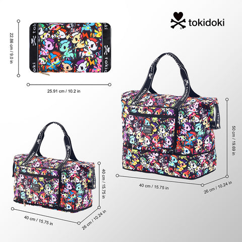 Tokidoki Travel Duffel Bag Can Extensible Series-Colorful Unicorno
