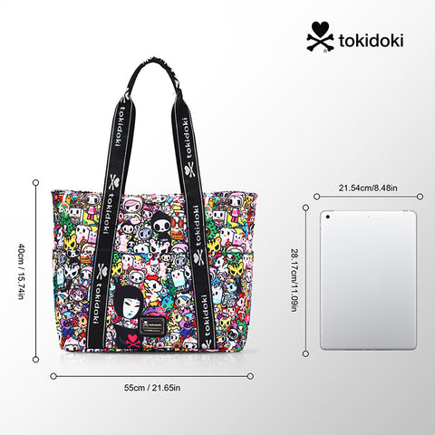 Tokidoki Foldable Tote Bag With Keychain Series-Tokidoki Signature