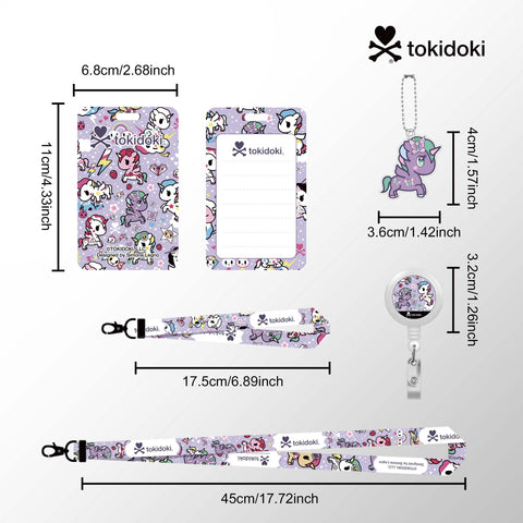 Tokidoki Lanyards for Id Badges with Retractable Reel Clip-E