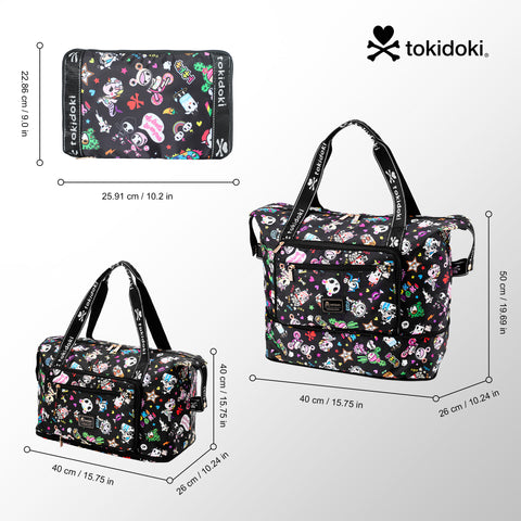 Tokidoki Travel Duffel Bag Can Extensible Series-Denim Daze