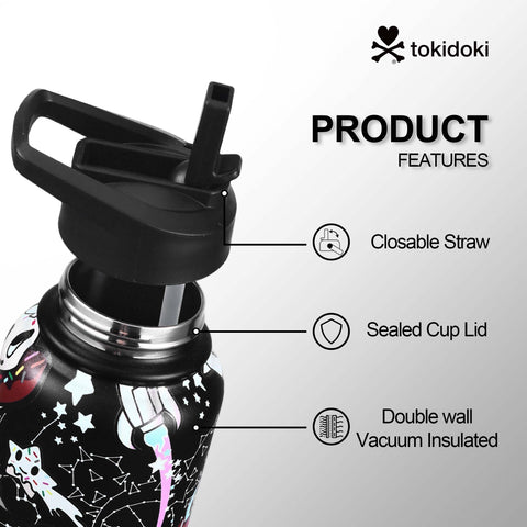 Tokidoki Water Bottle 32oz with Leak Proof Flip-B