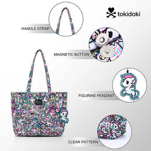 Tokidoki Canvas Bag with Unicorno Keychain  Series-Kawaii Pastel