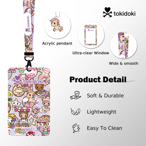 Tokidoki Lanyards for Id Badges with Retractable Reel Clip-G