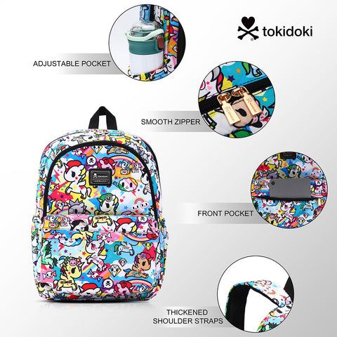 Tokidoki Backpack Unicorno Laptop Bag Series-Rainbow Unicorno