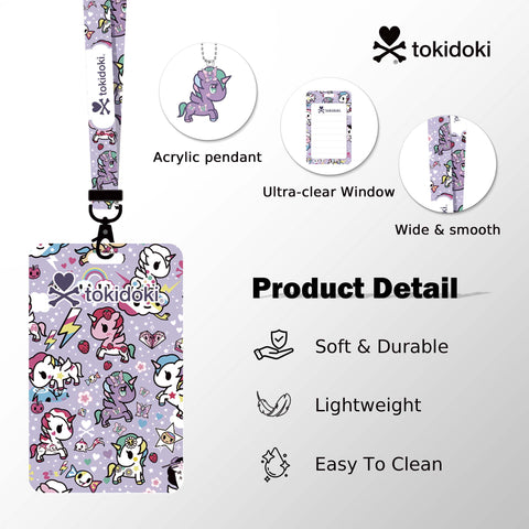 Tokidoki Lanyards for Id Badges with Retractable Reel Clip-E