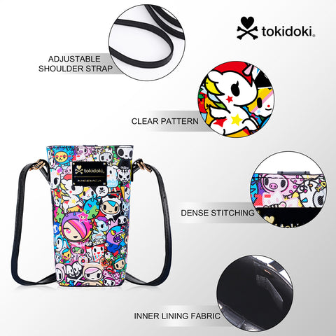 Tokidoki Leather Phone Bag with Adjustble Strap