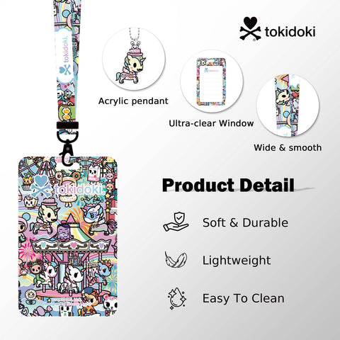 Tokidoki Lanyards for Id Badges with Retractable Reel Clip-C