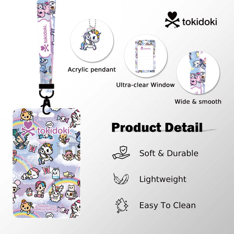 Tokidoki Lanyards for Id Badges with Retractable Reel Clip-H