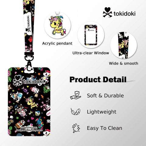 Tokidoki Lanyards for Id Badges with Retractable Reel Clip
