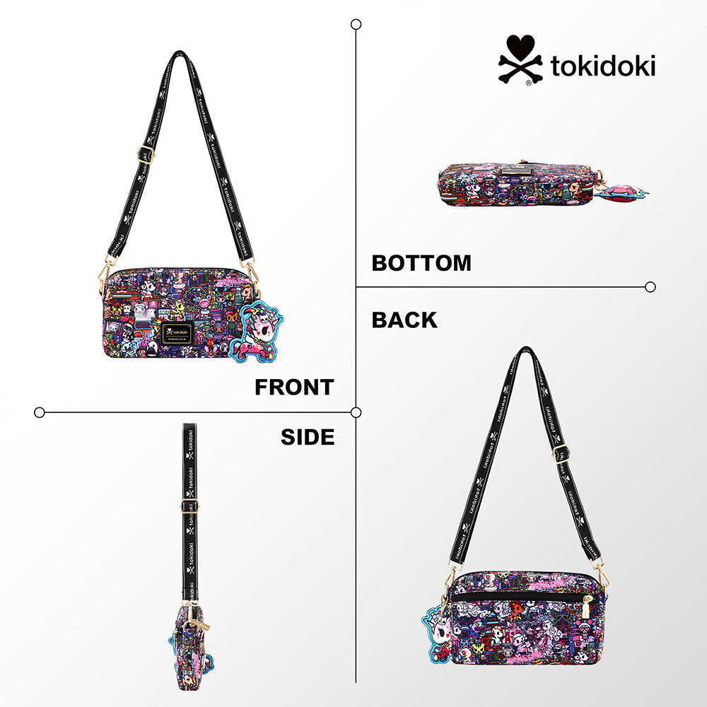 Tokidoki Crossbody Purse With Keychain Adjustable Strap Series-flower