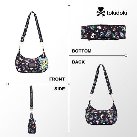 Tokidoki Crescent Shoulder Bag with Keychain Series-Denim Daze