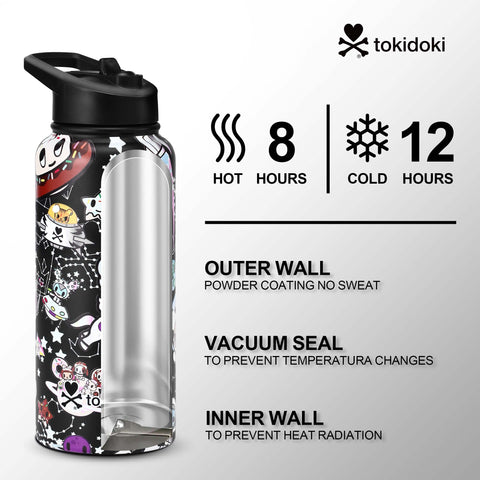Tokidoki Water Bottle 32oz with Leak Proof Flip-B