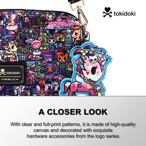 Tokidoki Crossbody Purse With Keychain Adjustable Strap Series-flower Power
