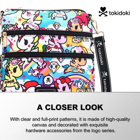 Tokidoki Crossbody Bag With Unicorno Keychain Series-Rainbow Unicorno