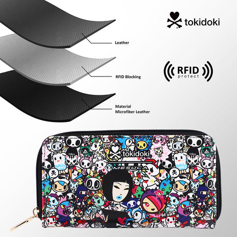 Tokidoki PU Wallet Card Holder with Wristlet Series-Tokidoki Signature
