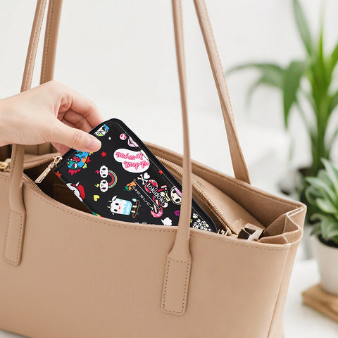 Tokidoki PU Wallet Card Holder with Wristlet Series-Denim Daze