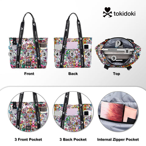 Tokidoki Foldable Tote Bag With Keychain Series-Flower Power