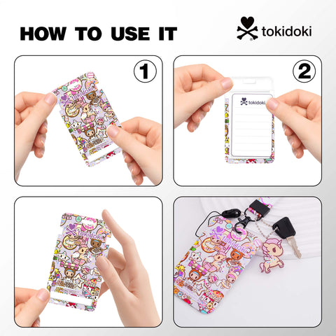 Tokidoki Lanyards for Id Badges with Retractable Reel Clip-G