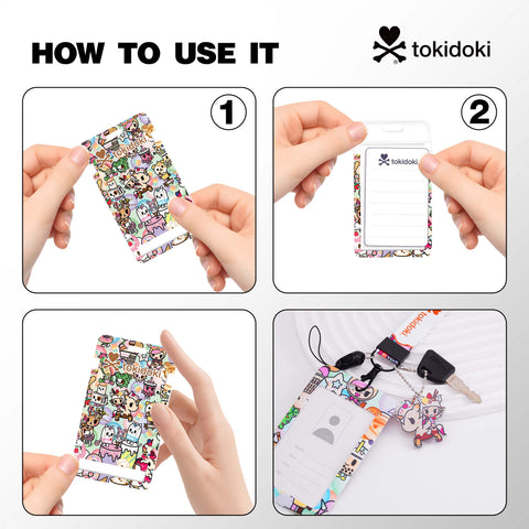 Tokidoki Lanyards for Id Badges with Retractable Reel Clip-F