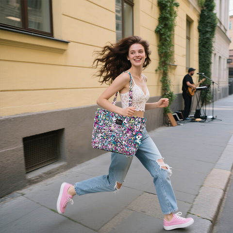 Tokidoki Canvas Bag with Unicorno Keychain  Series-Kawaii Pastel