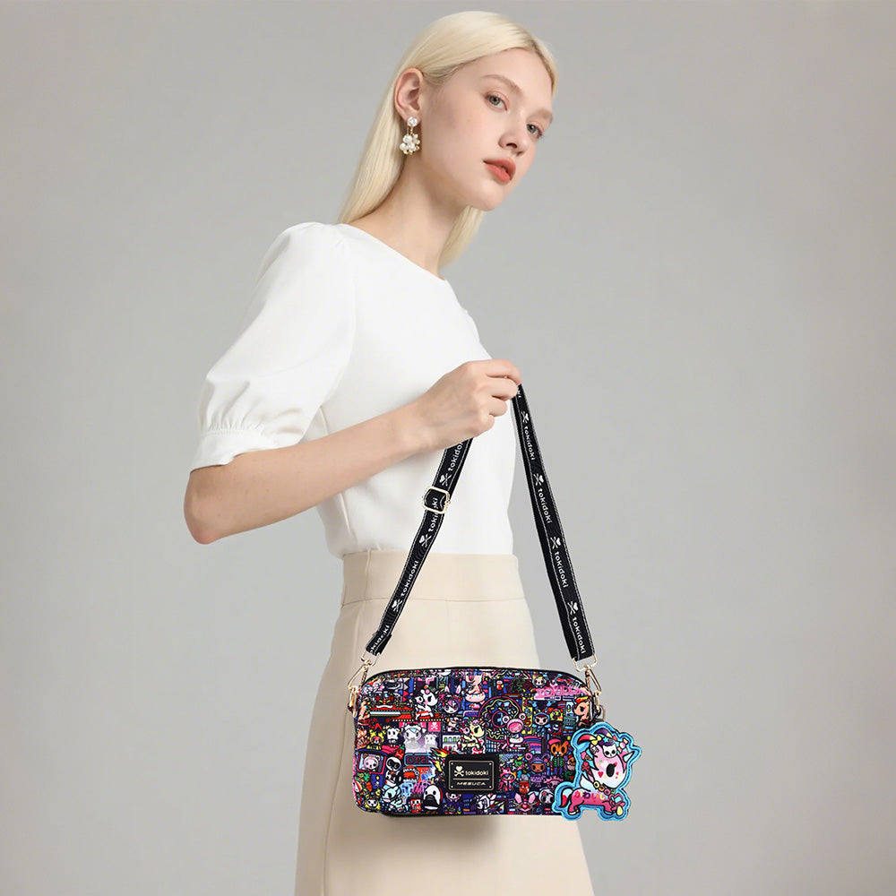 Tokidoki Crossbody Purse With Keychain Adjustable Strap Series-flower