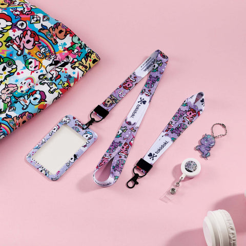 Tokidoki Lanyards for Id Badges with Retractable Reel Clip-E