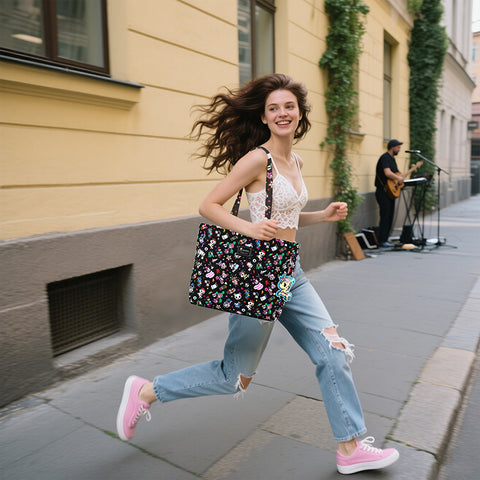 Tokidoki Canvas Bag with Unicorno Keychain  Series-Denim Daze