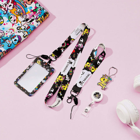 Tokidoki Lanyards for Id Badges with Retractable Reel Clip