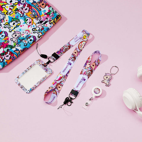 Tokidoki Lanyards for Id Badges with Retractable Reel Clip-G