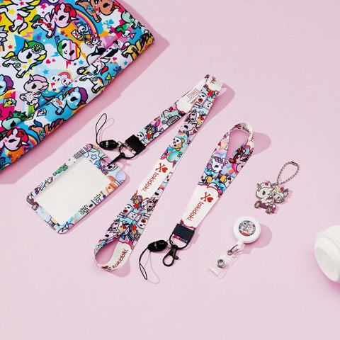 Tokidoki Lanyards for Id Badges with Retractable Reel Clip-F